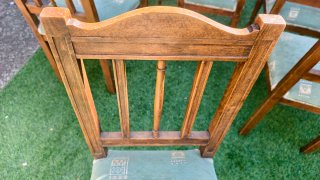 Juego 6 Sillas de 1890 Antiguas Madera Restauradas