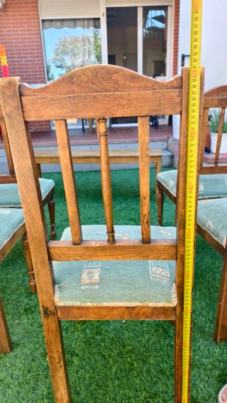 Juego 6 Sillas de 1890 Antiguas Madera Restauradas