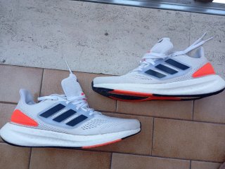 Scarpe Adidas Pureboost Uomo Bianco Arancio