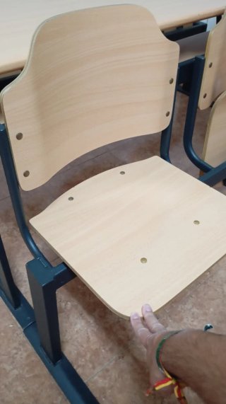 Pupitres abatibles madera y metal