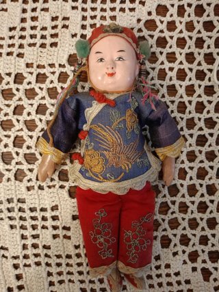 Muñeco antiguo chino Dinastía Qing