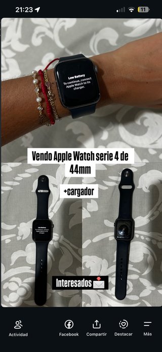 Apple Watch Serie 4 44mm + Cargador