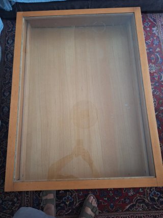 Mesa de centro madera y cristal