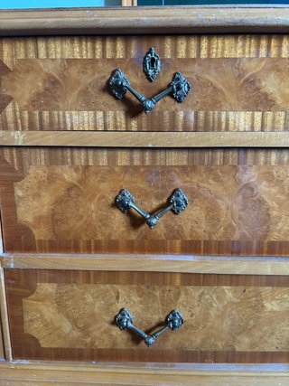 Cómoda tocador vintage con espejo