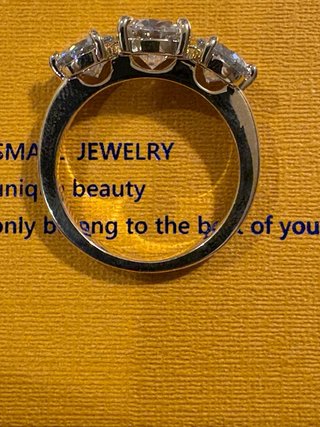 Anello Trilogy Moissanite Placcato Oro