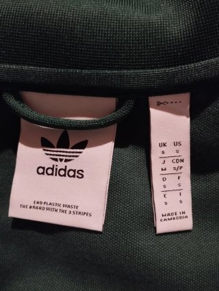 Chaqueta Adidas Verde con Rayas Blancas