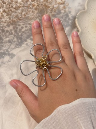 Anillo Fiori dorada