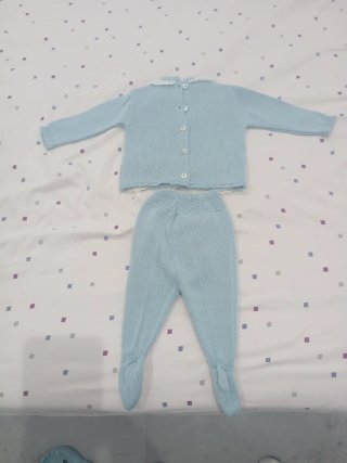 Conjunto bebé punto azul