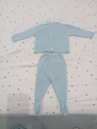 Conjunto bebé punto azul