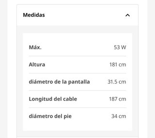 Lámpara de pie Ikea HEKTAR gris