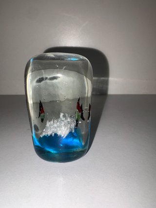Fermacarte in vetro Murano pesci