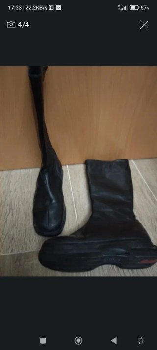 Botas de cuero negras
