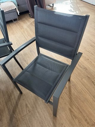Conjunto mesa y 6 sillas jardín aluminio