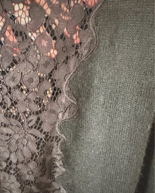Jersey Zara encaje negro talla M