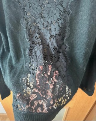 Jersey Zara encaje negro talla M