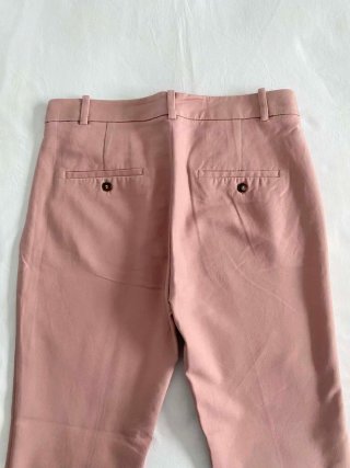 Pantalones de vestir recto rosa Zara Talla S
