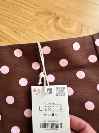 Zara Shorts Lunares Marrón y Rosa
