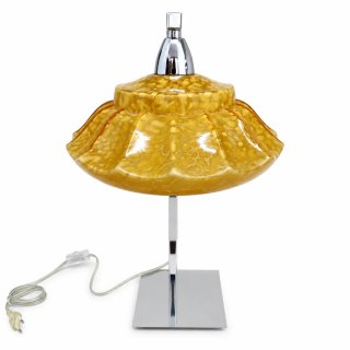 Candeeiro de mesa moderno vidro e metal