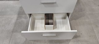 Mueble lavabo blanco con 2 cajones