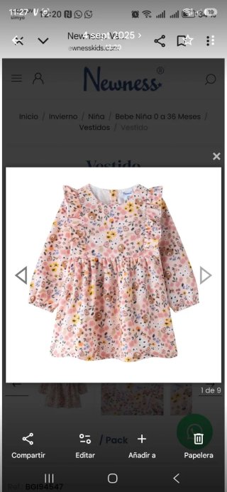 Vestido bebé niña 9m 12m 18m