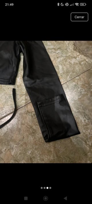 Top cuero negro XS