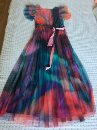 Vestido midi degradado multicolor Talla S