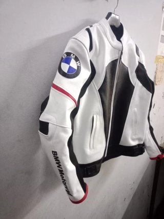 Giacca BMW Pelle Bianca e Nera