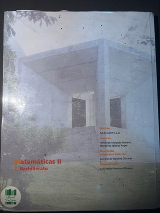 Libro 2º Bachillerato Matematicas II tulibre