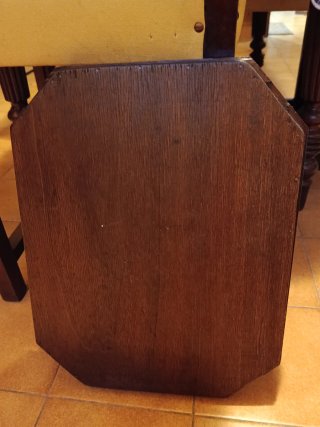 Specchio ottagonale legno Art Decò anni '40