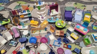 Lote Playmobil: Casas, Castillo y Avión