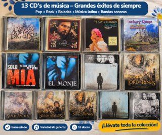 Lote 13 CDs Música Éxitos Pop Rock Latina Bandas S