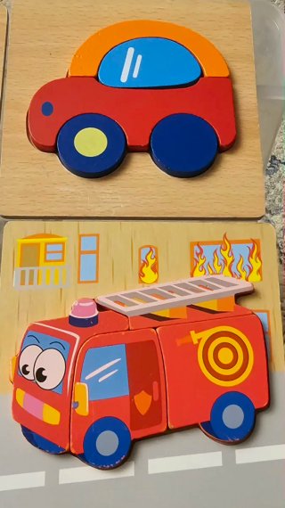 Pack 6 Puzzles Madera Bebé