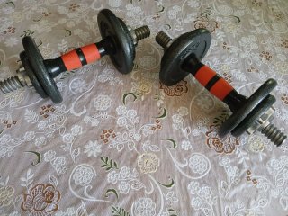 Set di manubri regolabili con barra dritta