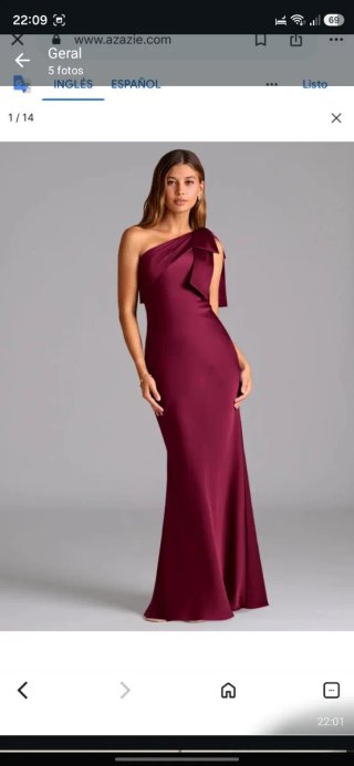 Vestido de fiesta rosa Azazie