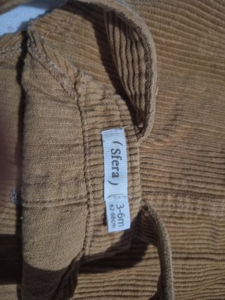 Vestido de pana marrón para bebé Entrega en person