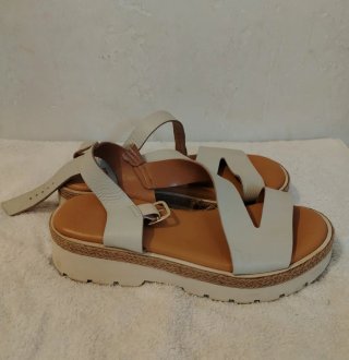 Sandalias Talla 37 Cuña Piel