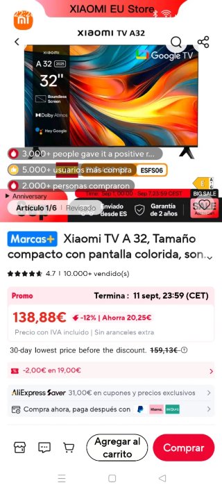 Xiaomi TV 32 Google TV Serie A