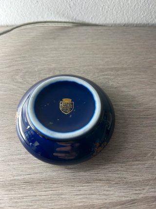 Portagioie Limoges Vintage Blu Oro