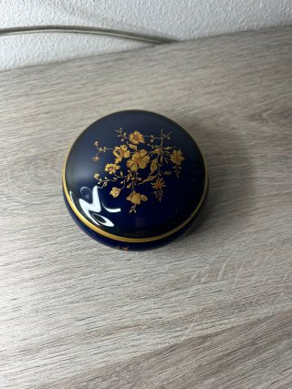 Portagioie Limoges Vintage Blu Oro