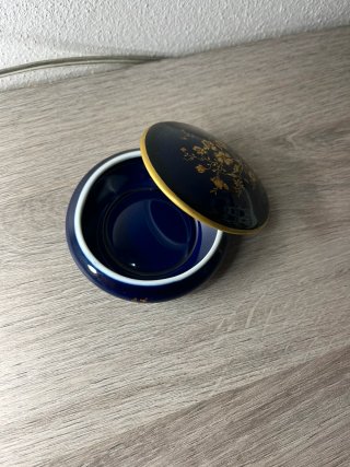 Portagioie Limoges Vintage Blu Oro