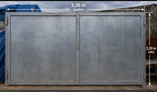 Puerta de garaje galvanizada