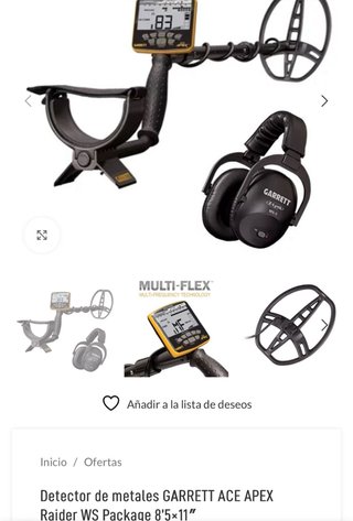 Detector Metales Garrett Ace Apex WS