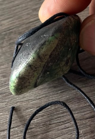Ciondolo Ceramica Raku Verde