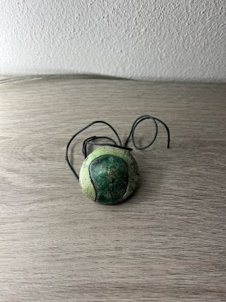 Ciondolo Ceramica Raku Verde