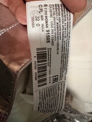 Pantalón Mango Metalizado Plata