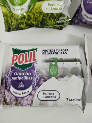 Polil Antipolillas Pastillas y Ganchos