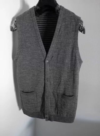 Gilet Benetton Uomo Grigio Taglia L