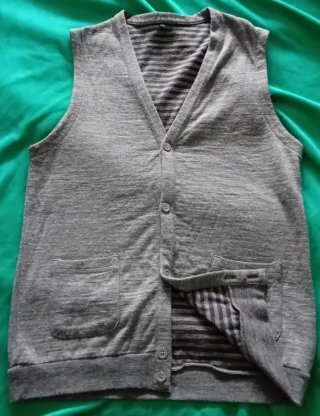 Gilet Benetton Uomo Grigio Taglia L