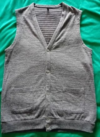 Gilet Benetton Uomo Grigio Taglia L