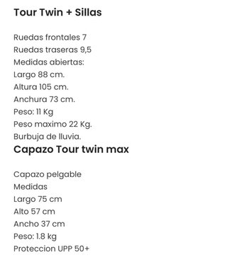 Carrito Gemelar Casualplay Tour Twin Max